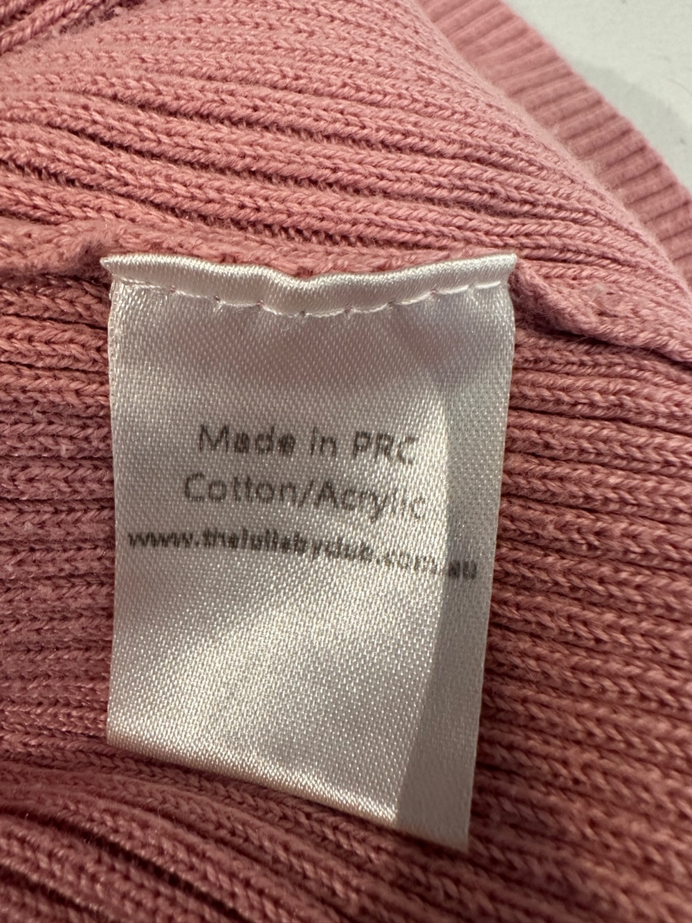 Lullaby Club Alex Knit Sweater Dusty Pink Oversized Ribbed L/XL NWT - Picture 9 of 11
